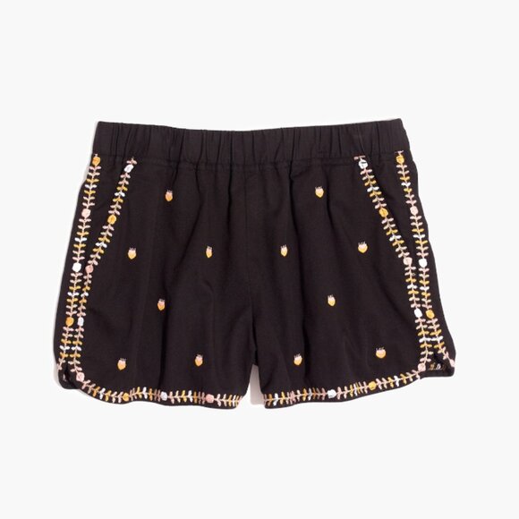 Madewell Embroidered Springtime Pull-On Shorts - Picture 1 of 9
